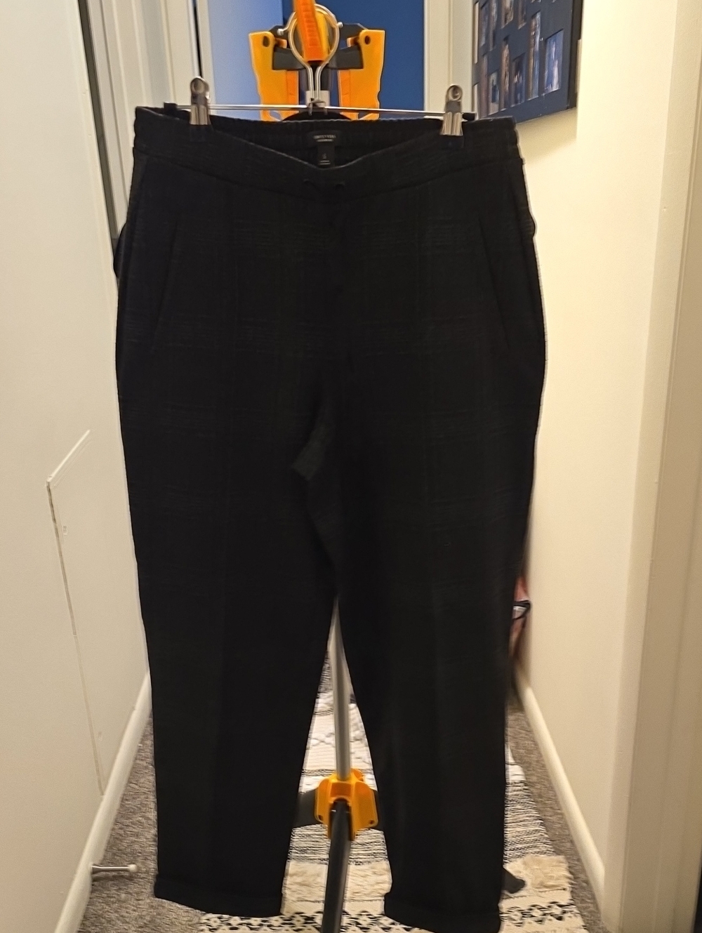 NWOT Simply Vera Vera Wang Black Plaid Trousers